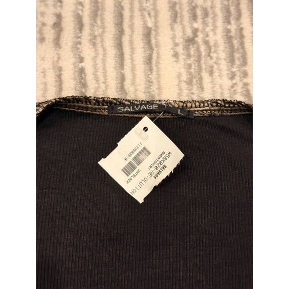 New Salvage women's large black/beige Boutique Revolution top MSRP $74.99 - Picture 3 of 8